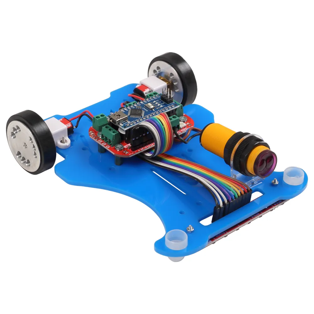 Çita hızlı çizgi izleyen robot kiti 6000 rpm, mavi gövde